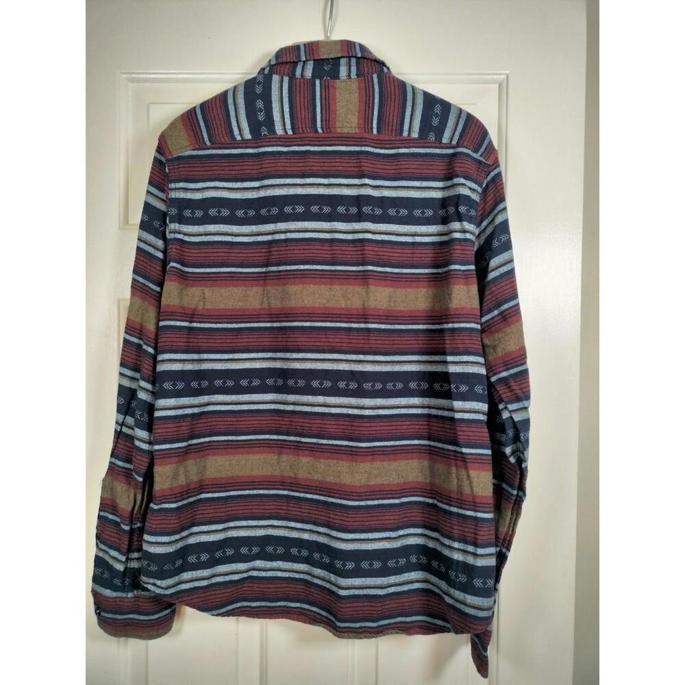 Goodfellow & Co Men’s Large Flannel Shirt Southwestern Aztec Stripe Long‎ Sleeve - Picture 2 of 11